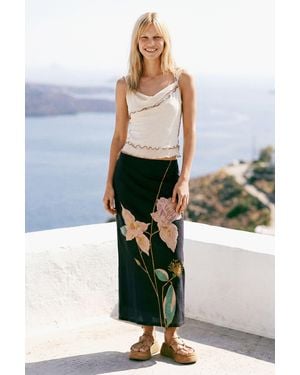 Desigual Long Printed Skirt, Polyester - Black