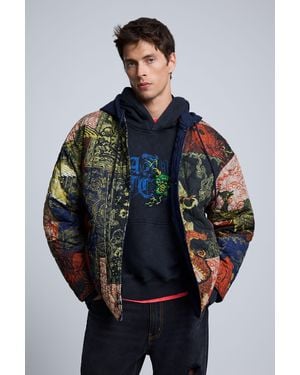 Desigual Reversible Hooded Jacket - Gray