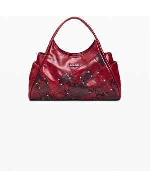 Desigual Medium Snake Bag, Polyurethane - Red