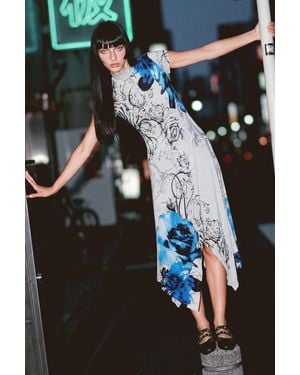 Desigual Printed Halter Midi Dress, Viscose - Black