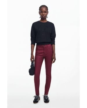 Desigual Slim Trousers, Polyurethane - Red