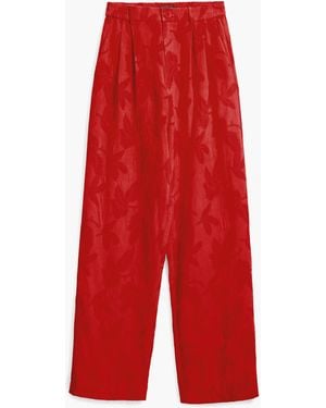 Desigual Printed Pleated Trousers - Red