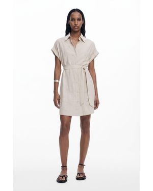 Desigual Short Perforated Dress - White