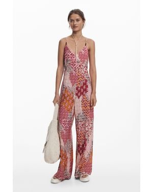 Desigual Boho Jumpsuit - Red