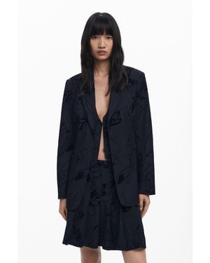 Desigual Americana Detalles Terciopelo - Azul