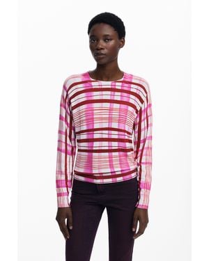 Desigual Jersey Rayas Mikado - Rojo