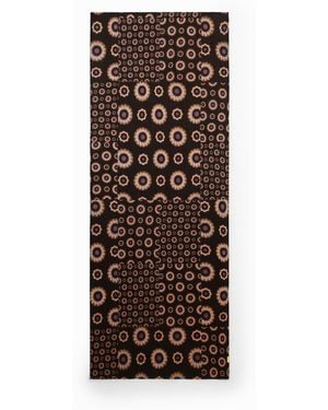 Desigual Rectangular Geometric Foulard, Polyester - Black