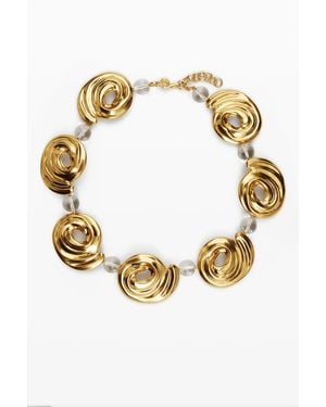 Desigual Zalio-Plated Spiral Necklace - Metallic