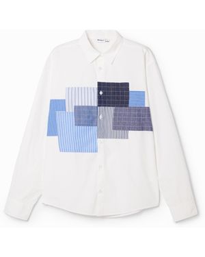 Desigual Patch Shirt, Cotton - Blue