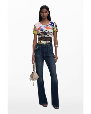 Desigual Vaqueros Flare - Negro
