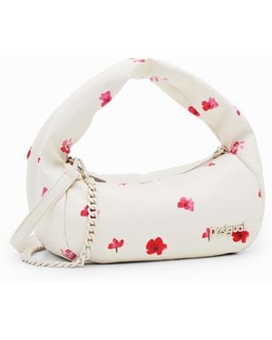 Desigual S Padded Floral Bag, Polyurethane - White