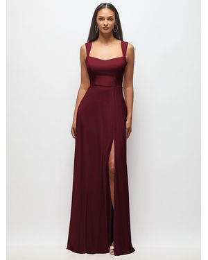 After Six Contoured Wide Strap Sweetheart Maxi Dress - Pink