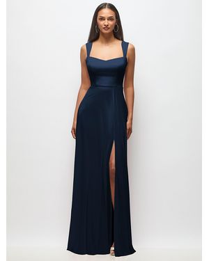 After Six Contoured Wide Strap Sweetheart Maxi Dress - Pink