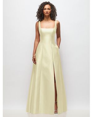 Alfred Sung Sleeveless Square-Neck Princess Line Gown With Pockets - Pink