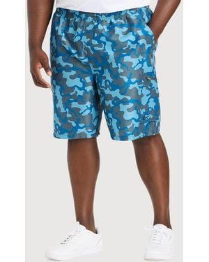 Reebok Big & Tall Performance Ripstop Camo Cargo Shorts - Blue