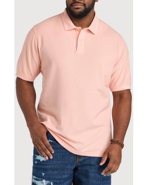 True Nation Big & Tall Garment-Dyed Polo Shirt - Blue