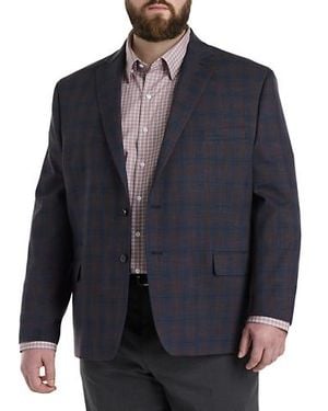 Michael Kors Big & Tall Plaid Sport Coat - Blue