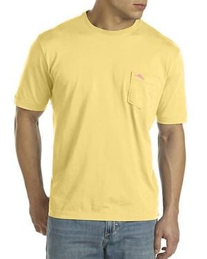 Tommy Bahama Big & Tall New Bali Skyline Pocket Tee - Yellow