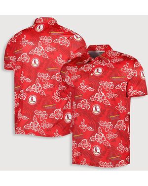 MLB Big & Tall Reyn Spooner Cooperstown Performance Polo Shirt - Red