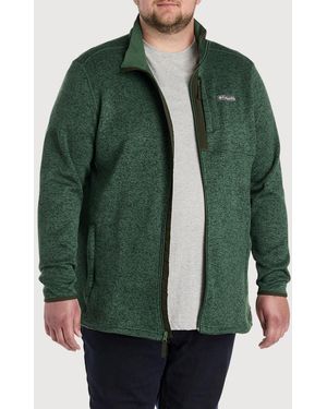 Columbia Big & Tall Sweater Weather Full-Zip Fleece Jacket - Green