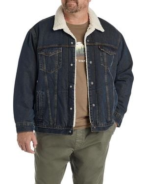 Levi's Big & Tall Faux Sherpa Trucker Jacket - Blue