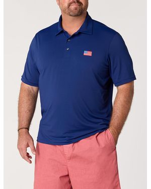 Vineyard Vines Big & Tall Golf Sankaty Polo Shirt - Blue