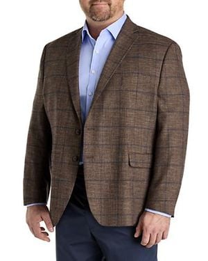 Michael Kors Big & Tall Windowpane Sport Coat - Brown