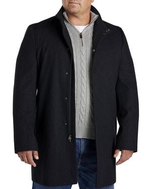 Calvin Klein Big & Tall Mayden Overcoat - Black
