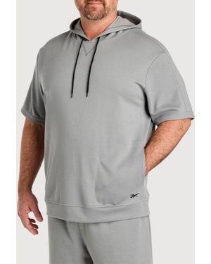 Reebok Big & Tall Supersoft 24 7 Short-Sleeve Hoodie - Gray
