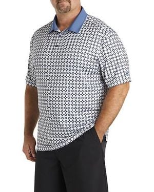 Reebok Big & Tall Mosaic Tile Performance Polo Shirt - Blue