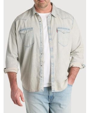 Levi's Big & Tall Classic Western Shirt - Gray