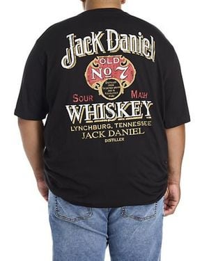 True Nation Big & Tall Jack Daniels Old Number 7 Whiskey Graphic Tee - Black