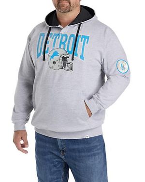 Nfl Big & Tall Button-Neck Hoodie - Blue