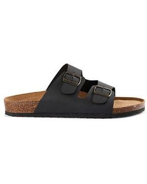 Nautica Big & Tall Cork Buckle Slip-On Sandals - Black