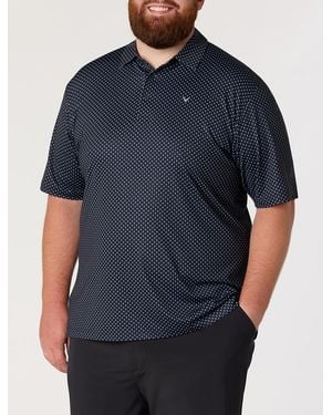 Callaway Apparel Big & Tall Golf Print Performance Polo Shirt - Blue