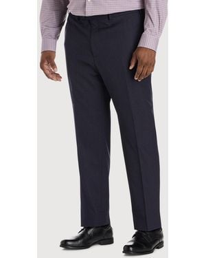 JV Reflex Big & Tall Graph Check Suit Pants - Blue