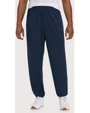 Reebok Big & Tall Performance Jersey Elastic-Hem Tech Pants - Blue
