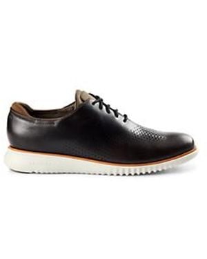 Cole Haan Big & Tall Zero Grand Laser Oxford Shoes - Black