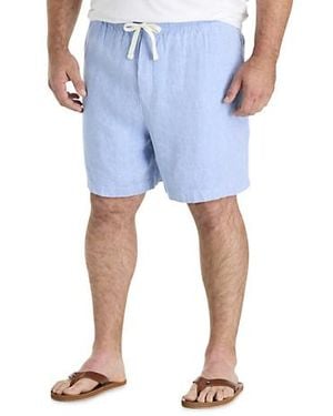 Vineyard Vines Big & Tall Surfside Pull-On Linen Shorts - Blue