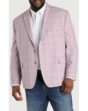 Michael Kors Big & Tall Windowpane Sport Coat V2 - Pink