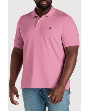 Brooks Brothers Big & Tall Piqu Stretch Polo Shirt - Pink