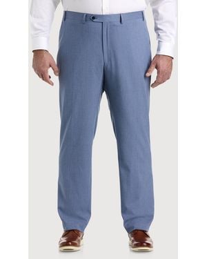 Michael Kors Big & Tall Textured Suit Pants - Blue