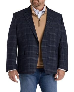 Tallia Big & Tall Patterned Sport Coat - Blue