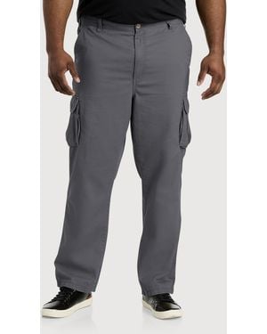 True Nation Big & Tall Broken-In Relaxed Fit Cargo Pants - Gray