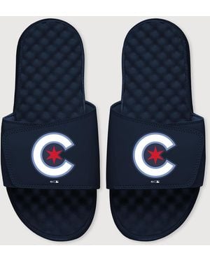 MLB Big & Tall Chicago Logo Islide Sandals12 - Blue
