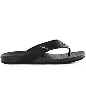 Nautica Big & Tall Wesley Thong Sandals - Black