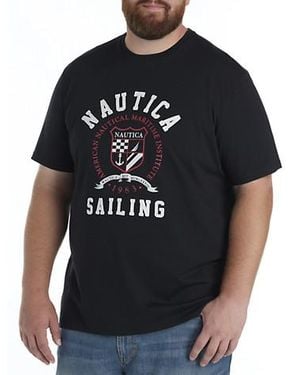 Nautica Big & Tall Sailing Graphic Tee - Black