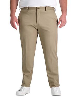 Haggar Big & Tall Coolright Straight-Fit Performance Pants - Natural