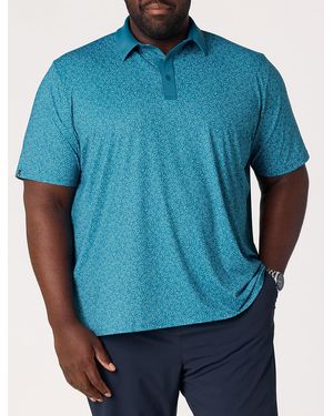 Callaway Apparel Big & Tall Confetti Tees Polo Shirt - Blue
