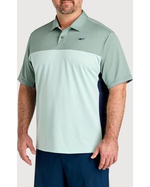 Reebok Big & Tall Colorblocked Polo Shirt - Green